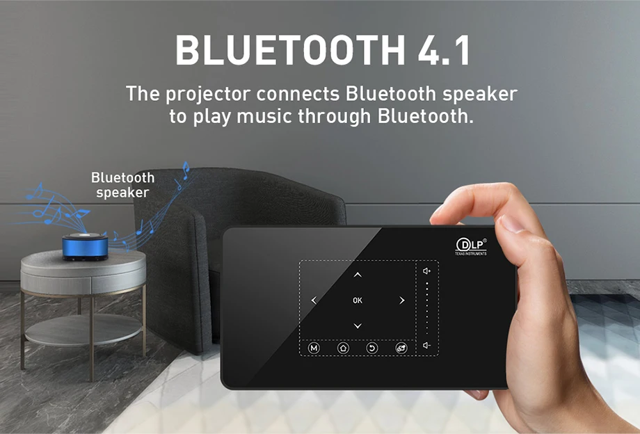 Smartldea P10 мини интеллектуальный проектор DLP мобильный android wifi Проектор bluetooth 4K Встроенный аккумулятор сенсорные клавиши Airplay Miracast DLNA