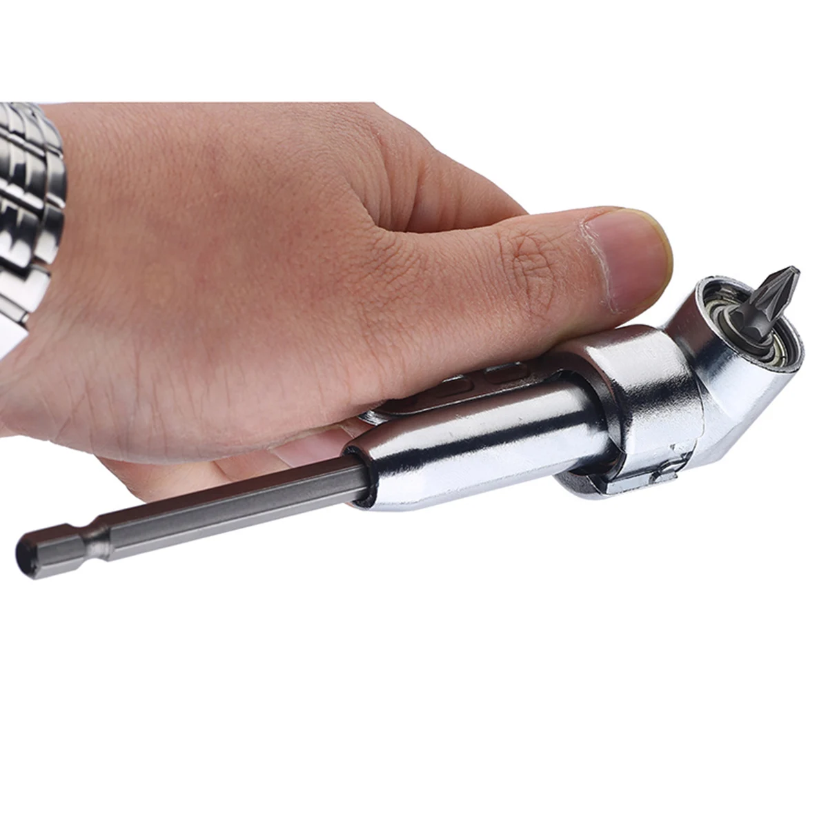 

105 Degree Right Angle Driver Angle Extension Power Screwdriver Drill Attachment Adaptor Hex Drill Bit Screwdriver Socket Holder