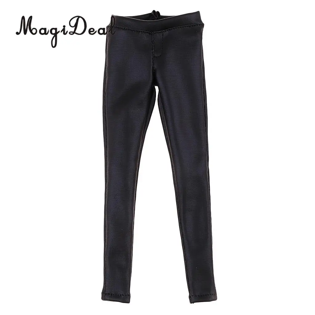 MagiDeal 1/6 Scale PU Leather Female Trousers Women Pants Clothes for 12 Inch Figures Doll Toy DIY Accessories
