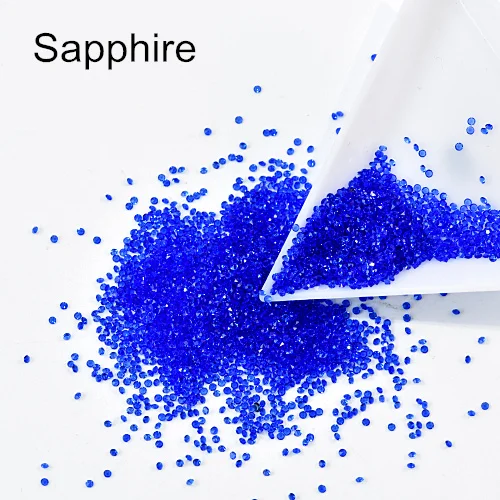 1 бутылка микро алмазных бусин микро циркониевые ногти многоцветные Кристальные бусины для дизайна ногтей 3D украшение H0979 - Цвет: sapphire