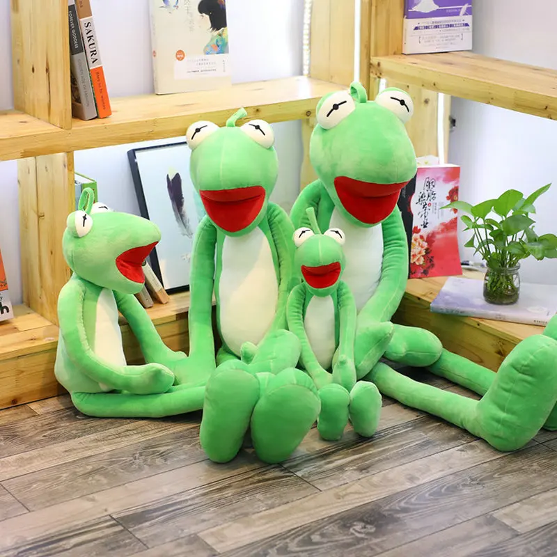 120 см большой размеры игрушки Kermit лягушка плюшевые мягкие игрушечные лошадки для младенцев спальный, Dollfor детей декор для детского дня