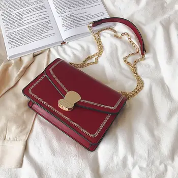 

Luxury Handbag 2019 Fashion New Ladies Square bag High Quality PU Leather Women's Designer Handbag Lock Shoulder Messenger Bags