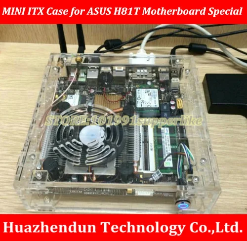 Mini Transparent chassis THIN-ITX Case Computer Case for A-S-U-S H81TN DQ77KB Motherboard Special