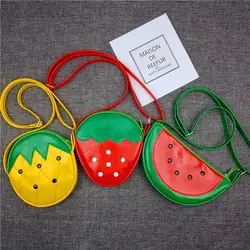 Детские Удобные сумки через плечо милый ребенок фрукты Клубника плечо диагональ сумки с ремнем через плечо для мальчиков и девочек детское