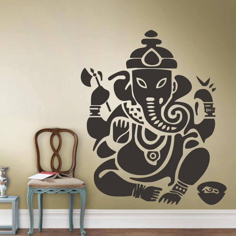 Wall Decal Art Decor Sticker Ganesh Buddhism India Indian namaste