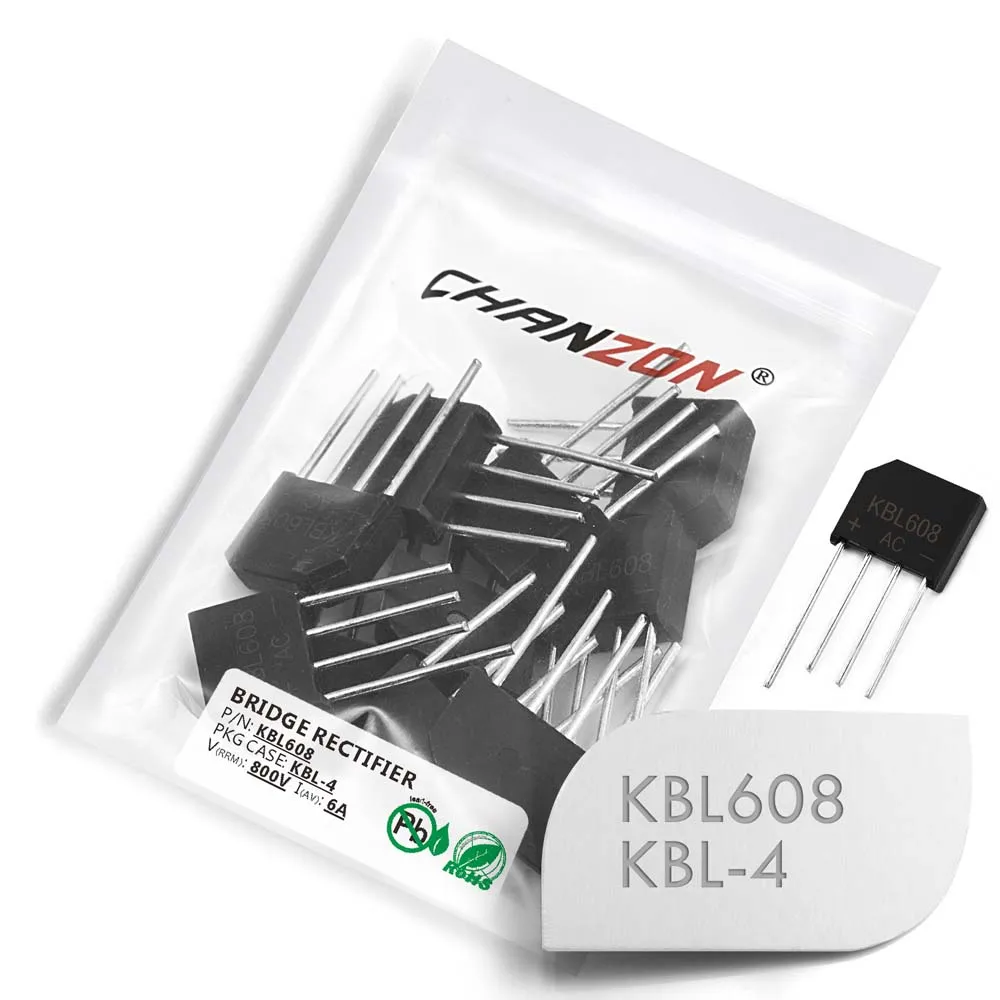 10 шт. KBL608 мостовой выпрямитель диод 6A 800 в KBL 4 (SIP 4) однофазный Полный волны 6 Ампер