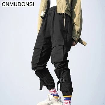 

2019 Black Hip Hop Cargo Pants Women Harajuku Punk Casual Pants Capris Elastic Loose Female Trousers Ladies Harajuku Sweatpants