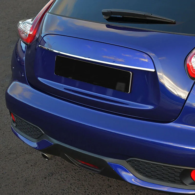 Накладка для хвостовых ворот для Nissan JUKE 2011- Хромированная ручка задней двери багажника кромка литья багажника полоса стали