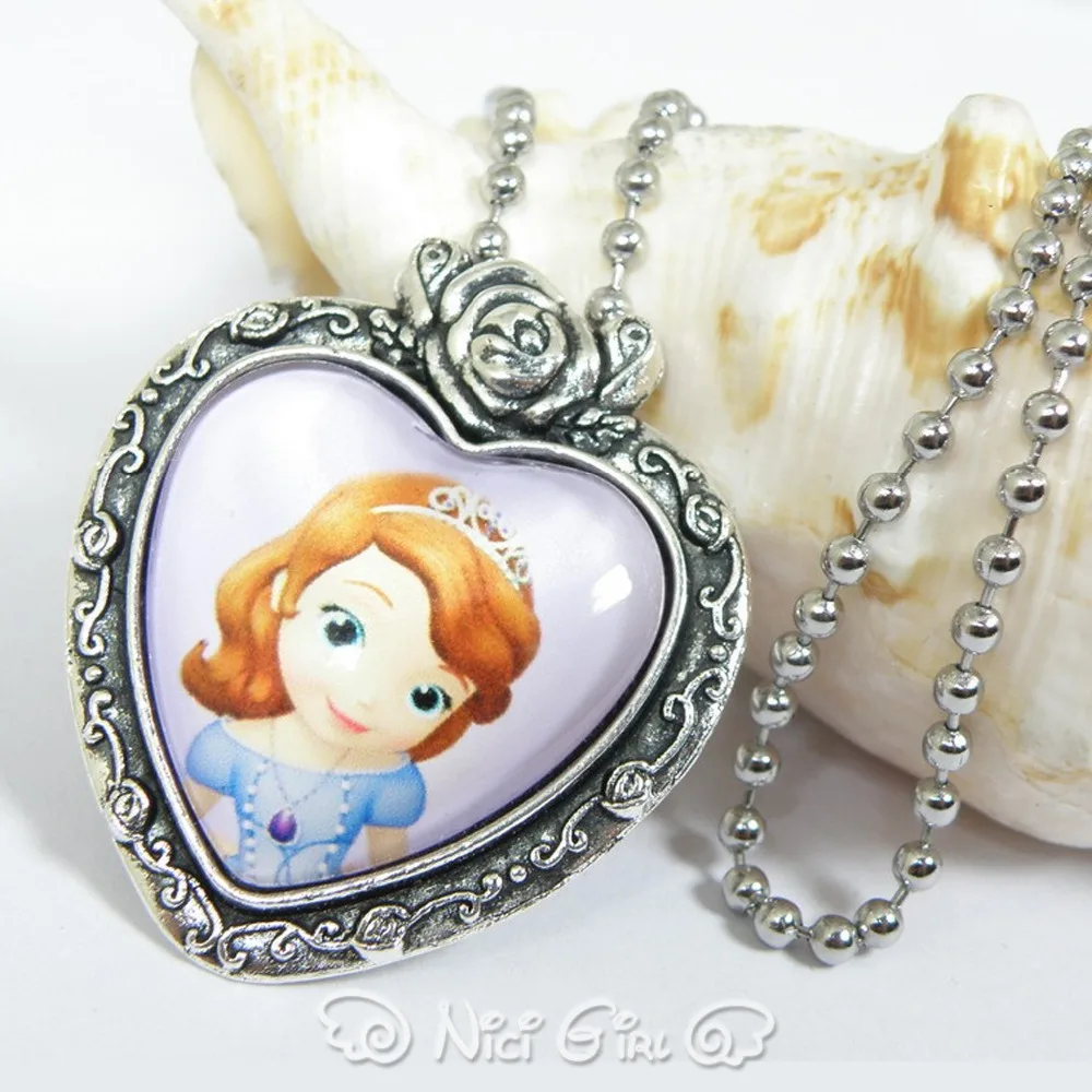 Fashion Sophia Princess Cute Necklace Sofia the First Pendant Kids