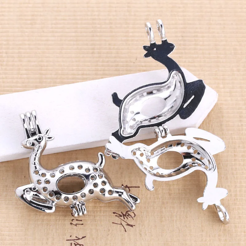 10 PCS/ Pearls Cage Locket Aroma therapy Necklaces