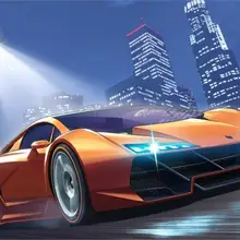 Игра Grand Theft Auto V gta онлайн искусство автомобиль погоня полиция 4 размера шелковая ткань холст плакат печать