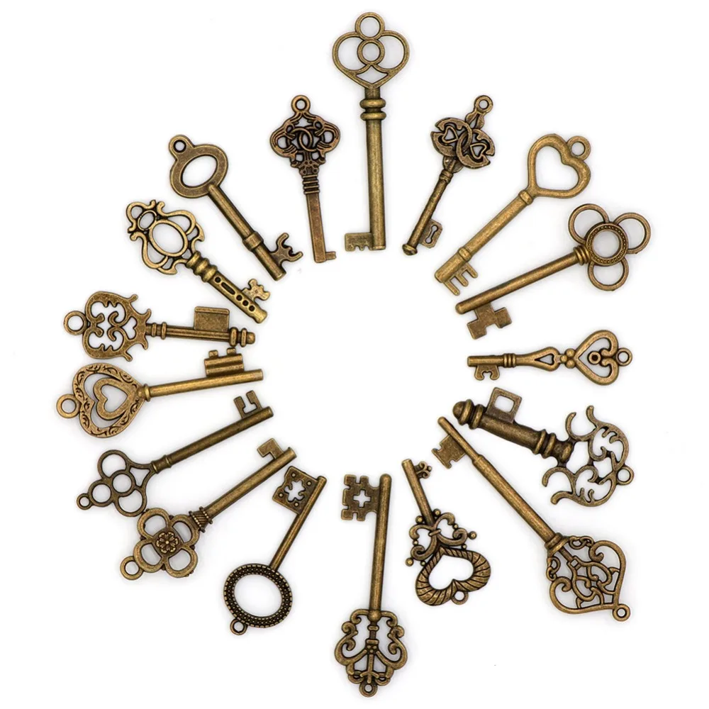 OurWarm 51pcs Bronze Vintage Keys Wedding Favors and Gifts for Guests DIY Party Favors Wedding Souvenirs bomboniere matrimonio