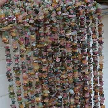 

Natural Tourmaline Rough Material Chips Beads 6~8mm
