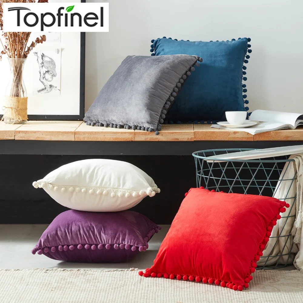 Topfinel Velvet Soft Decorative Throws Pillows Cushions Covers