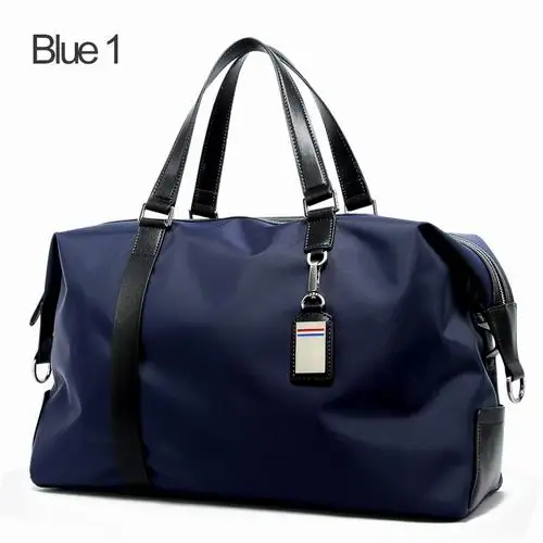 BOPAI мужская дорожная сумка большой емкости многофункциональная ручная сумка дорожная сумка с ремнем через плечо сумки для багажа женские водонепроницаемые сумки - Цвет: Blue 1