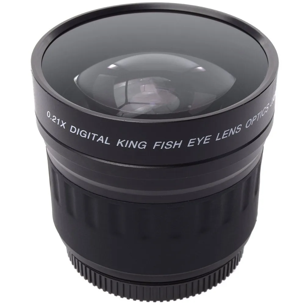 Lightdow УФ-фильтр 52 мм с 0.21X Fisheye объектив для Nikon D700 D300 D200 D90 D70 D3000 D3100 D3200 D5000 D5100 D5200 с фирменнй переходник для объектива Canon 18-55 мм объектив