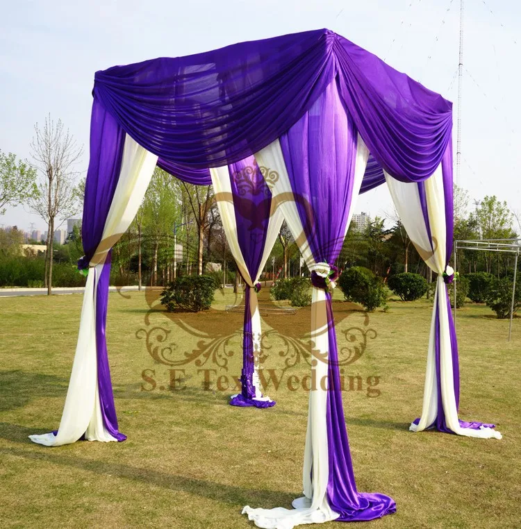 shippingceremony Pavilion свадьба фон Шторы-белый и фиолетовый цвет