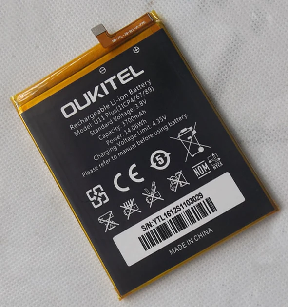 Оригинальный аккумулятор Oukitel U11 Plus 3700 мАч 3 8 в для 5 7 &quotFHD Восьмиядерный MTK6750T |
