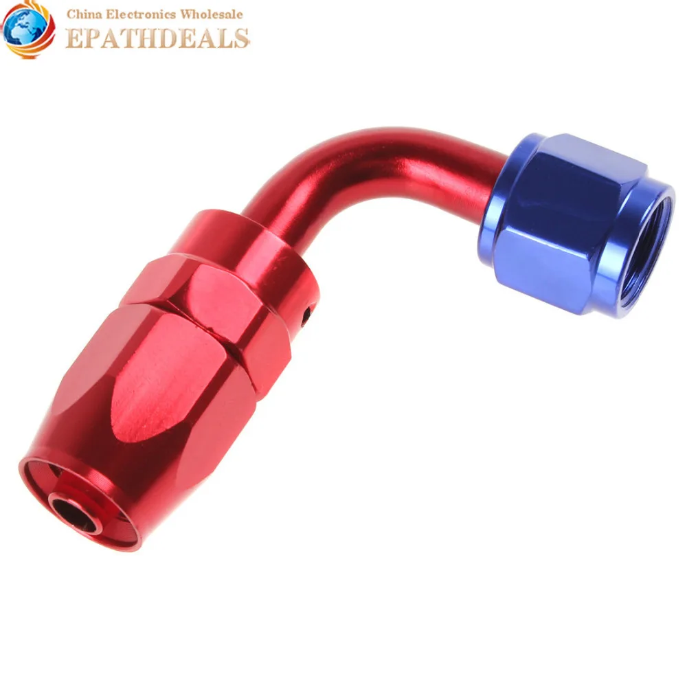 4Pcs 6AN Straight Swivel Hose End Fitting for Fuel Oil Line Aluminum Black Straight