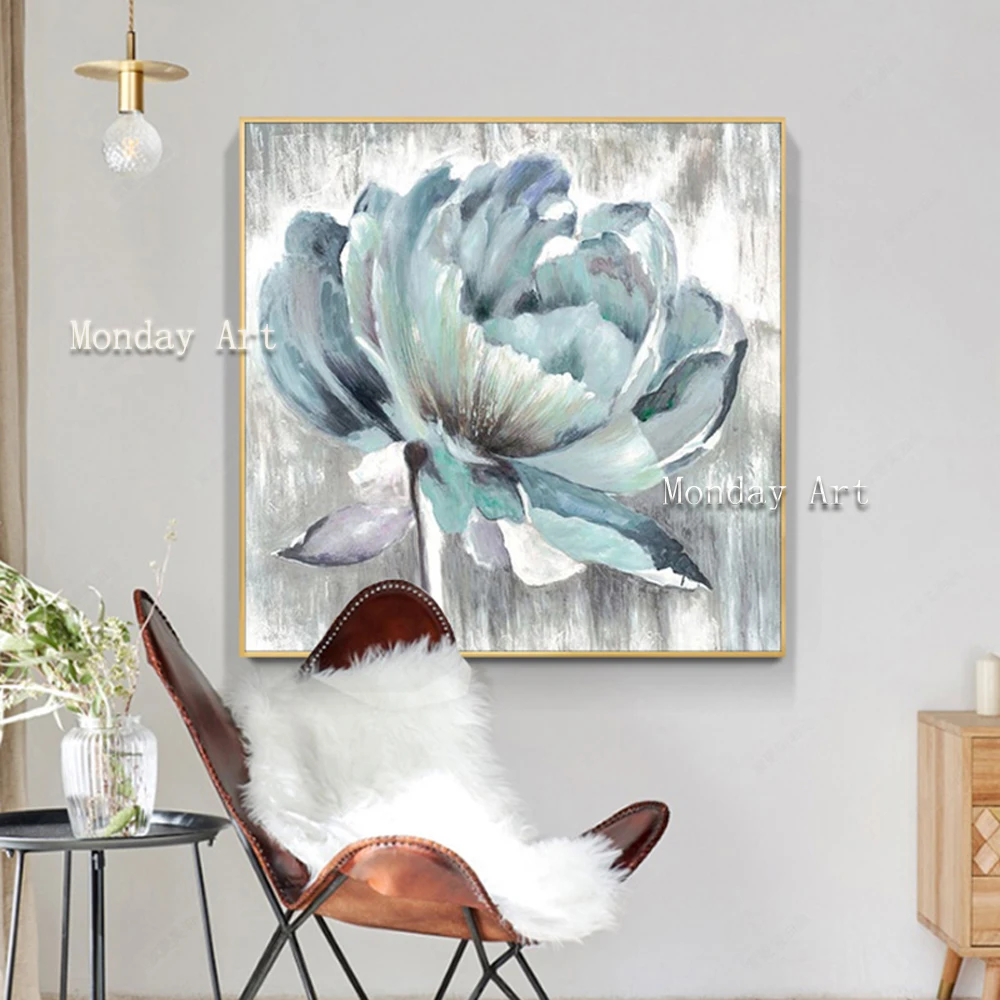 100-Hand-painted-Modern-white-flowers-Art-Painting-On-Canvas-Wall-Art-Wall-Adornment-pictures-Painting (3)