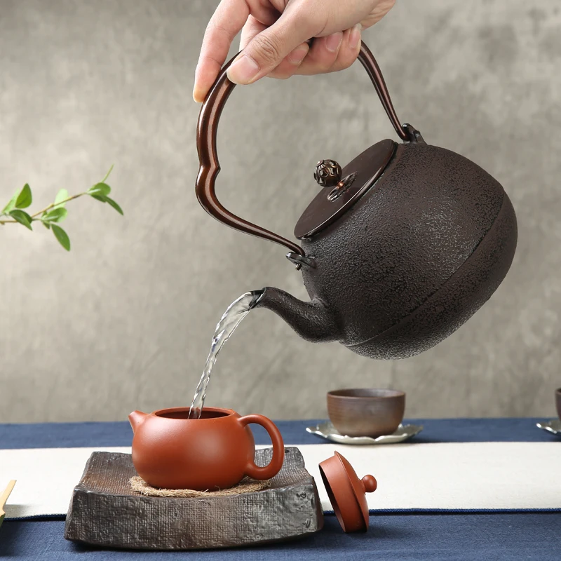 Sale No Coated Top Grade Cast Iron Pot 1300ml Large Capacity of The Old Japan Iron Pots Boil Tea Kettle 4