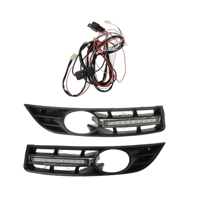 LED Daytime Running Lights DRL Fog Lamp Cover For Volkswagen Passat B6