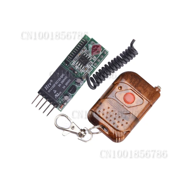 DC12V 1CH Mini Micro Receiver Transmitter 3A Press ON Release OFF Access Control System Magnetic Door Lock Remote Controller |