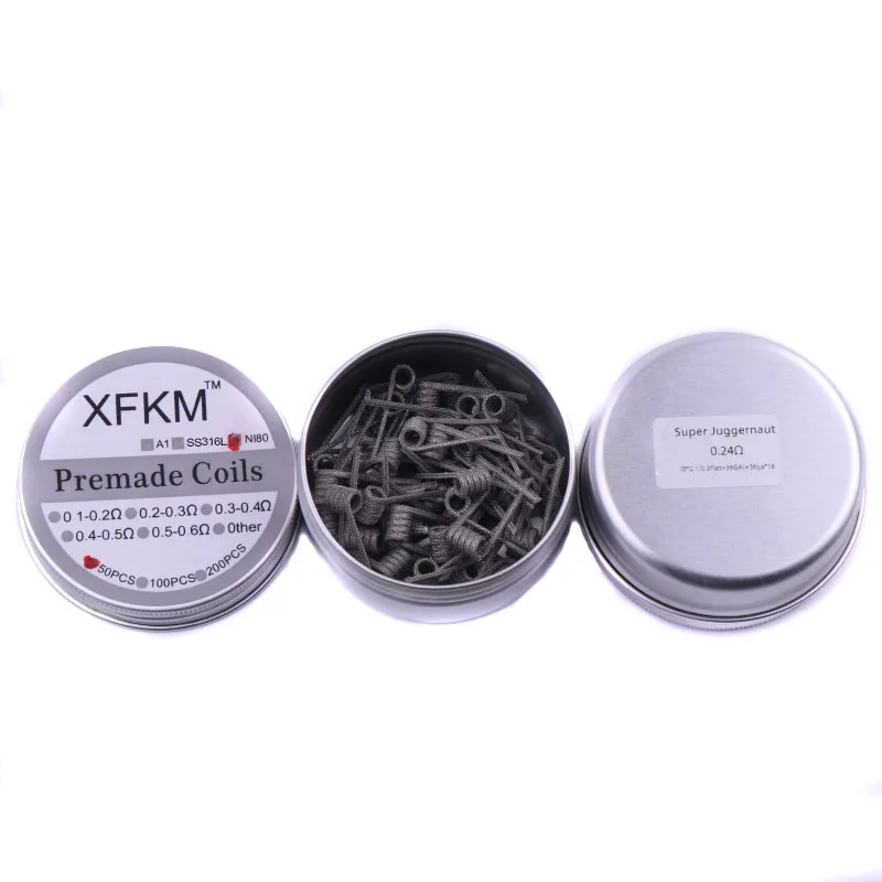 50 шт. нагревательная катушка XFKM Alien Clapton два ядра|clapton coil|premade coilprebuilt coil |
