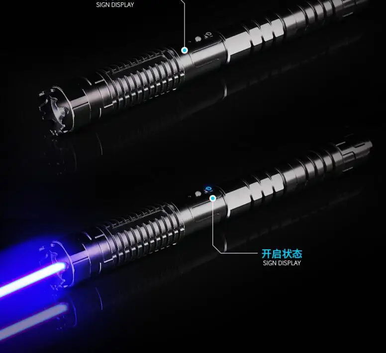 

High Power Adjustable Focus Burning 450nm 100000m Blue Laser Pointer Pen Adjustable Focus Burning Paper range to 10000 meters