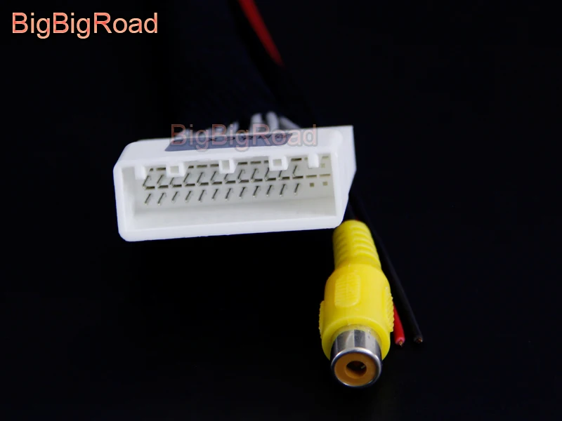 BigBigRoad для Mazda CX-5 CX5 CX 5 2012- 28 контакты RCA адаптер Соединительный кабель с разъемом кабеля заднего вида Камера видео Вход переключатель