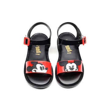 

Mini Melissa Style Mickey Minnie Twins Pattern Girls Jelly Sandals Kids Sandals Non-slip Princess Shoes Toddler