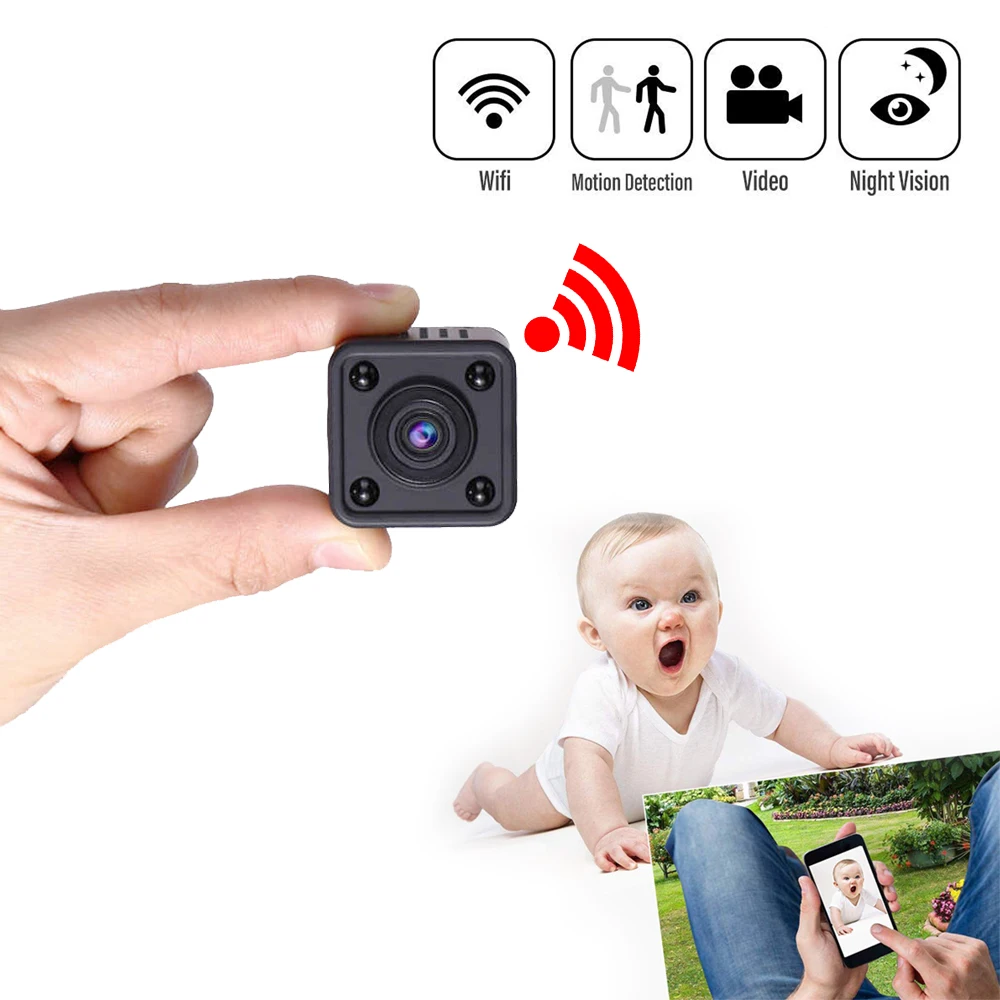 WiFi мини камера 720P Full HD Беспроводная видеокамера с датчиком движения ночного