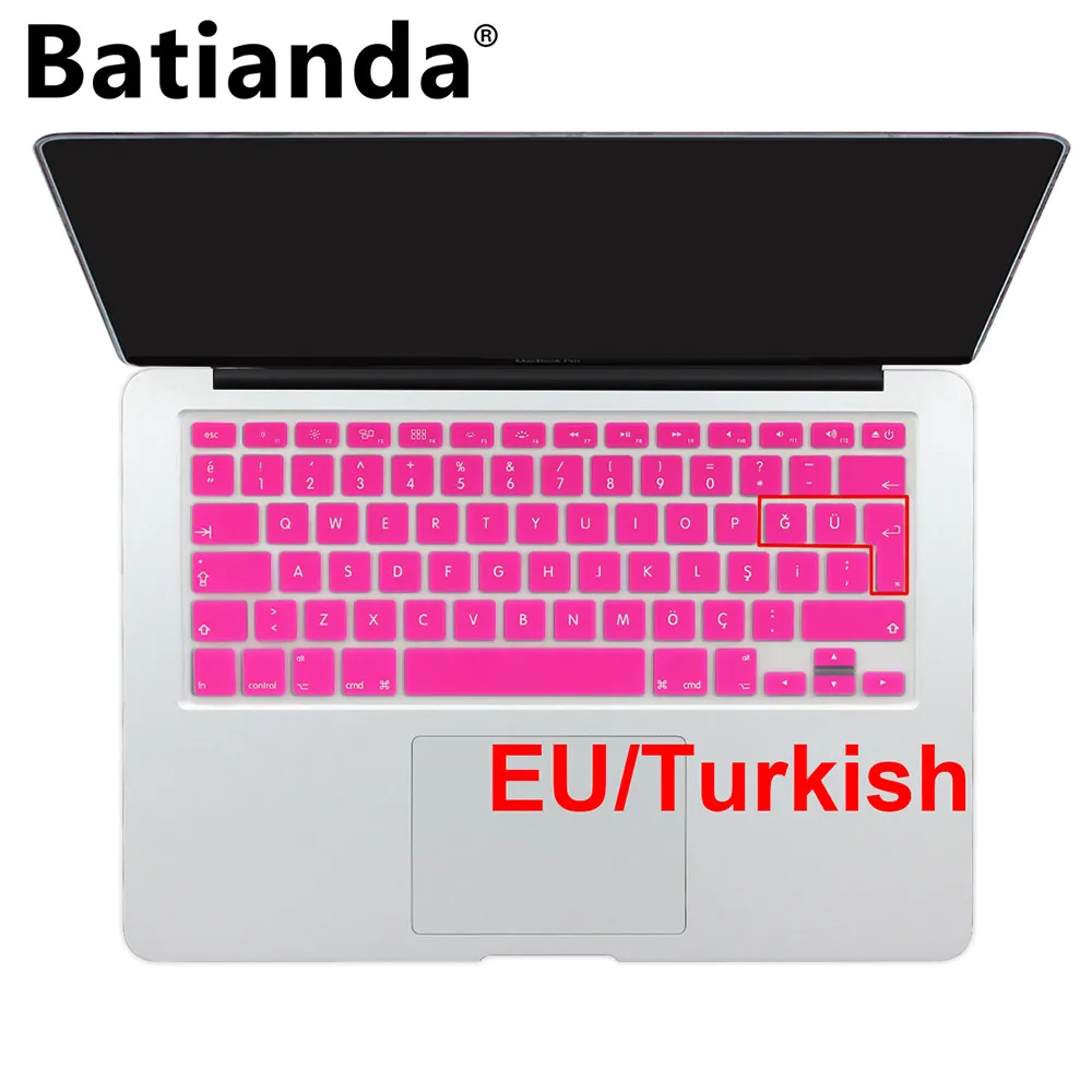 Для Apple Macbook Pro Air 13 15 EU UK турецкий мягкий чехол для клавиатуры 3 4 дюймов A1466 A1502