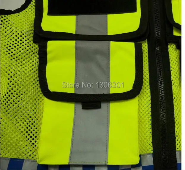 NEW HONGKONG STYLE Reflective vest Lattice screen cloth Safety vest Traffic police zipper reflective vest print able NEW HONGKONG STYLE Reflective vest Lattice screen cloth Safety vest Traffic police zipper reflective vest print able