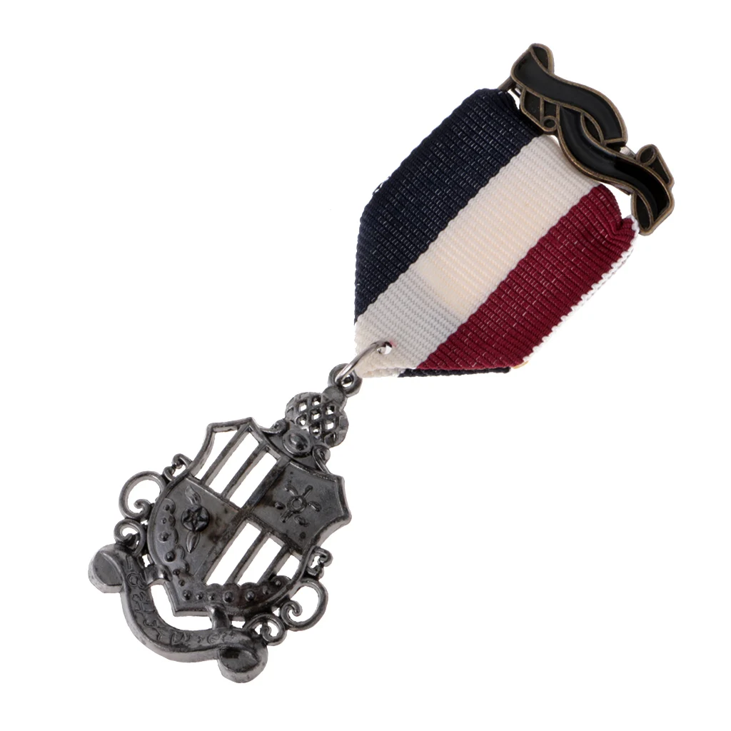  2 Pieces Unisex Vintage Navy Style Suit Medal Brooch Lapel Pin Punk Jewelry