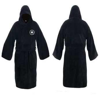 

Flannel Robe Male With Hooded Star Wars Jedi Knight Rob Dressing Gown Jedi Empire Long Thick Men's Bathrobe Nightgowns sleepwear