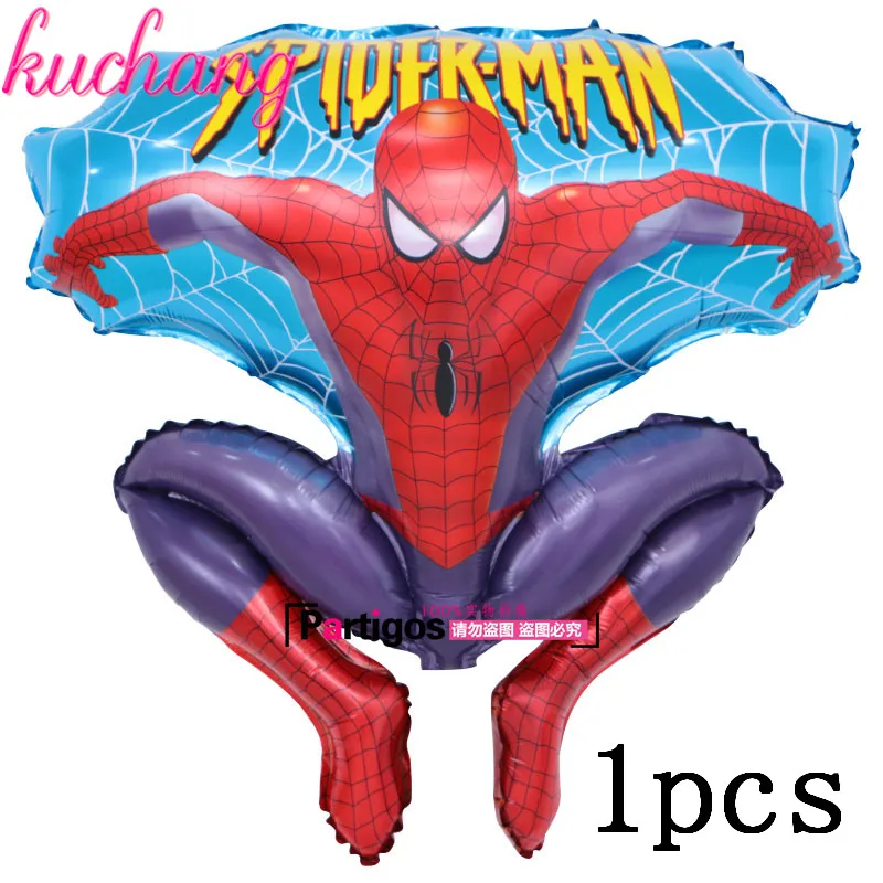 6 шт./лот шары с изображениями Человека-паука 40 дюймов Количество воздушных шаров набор Человек-паук вечерние надувные гелиевые фольгированные шары украшения на день рождения - Цвет: Web open spiderman