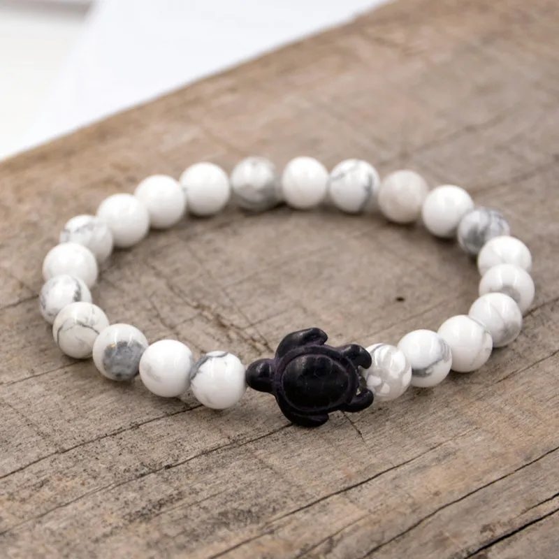 Hand-Crafted-Sea-Turtle-White-Stone-Bracelet