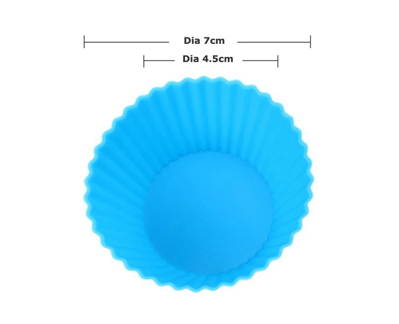 6Pcs Silicone Muffin Cups Cake Mold Round Cupcake Mold Reusable Cupcake Liners Silicone Mold Pastry Baking Tools Mixed Colors (4-1)