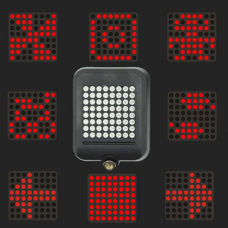 WasaFire велосипедные фары Mini 64 LED USB Перезаряжаемый умный тормозной проекционный