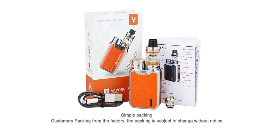 80W Vaporesso Swag TC Kit with NRG SE Tank - 2ml & 3.5ml 