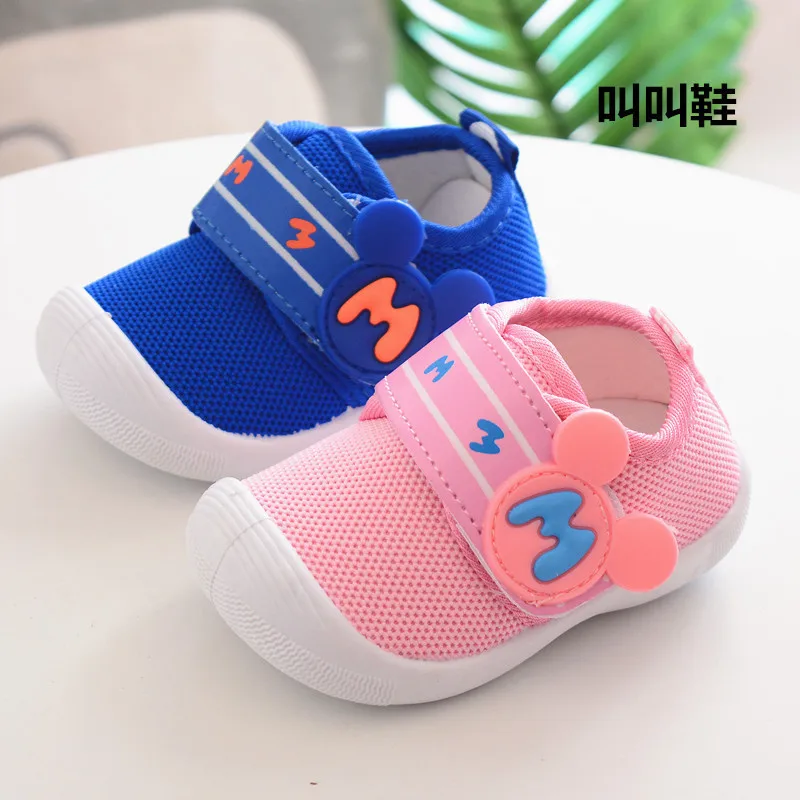 Newborn Fashion Kids Casual Canvas Loafer Boy Mesh Cute Princess Squeak
