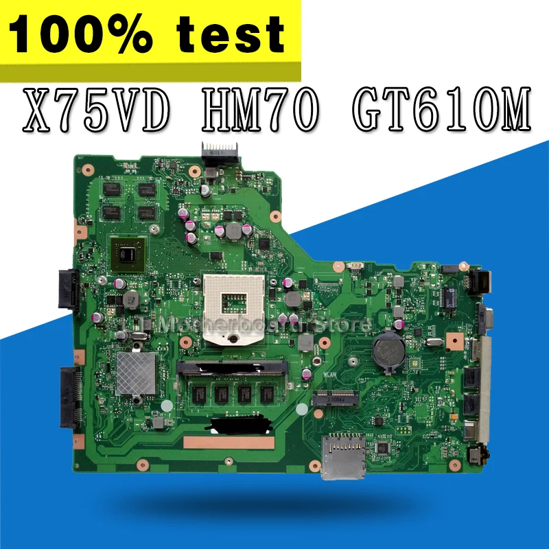 X75VD материнская плата REV 2 0 GT610 4g HM70 для For Asus X75VC ноутбука Тест 100% OK|Материнские