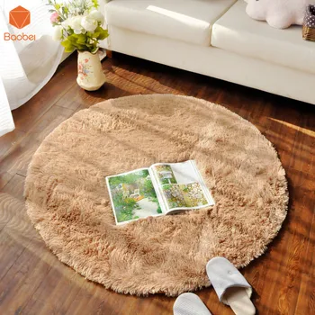 

2018 High Quality Polyester Large modern shaggy round rugs and carpets for living room bedroom carpet rug for home Yoga Mat DT03