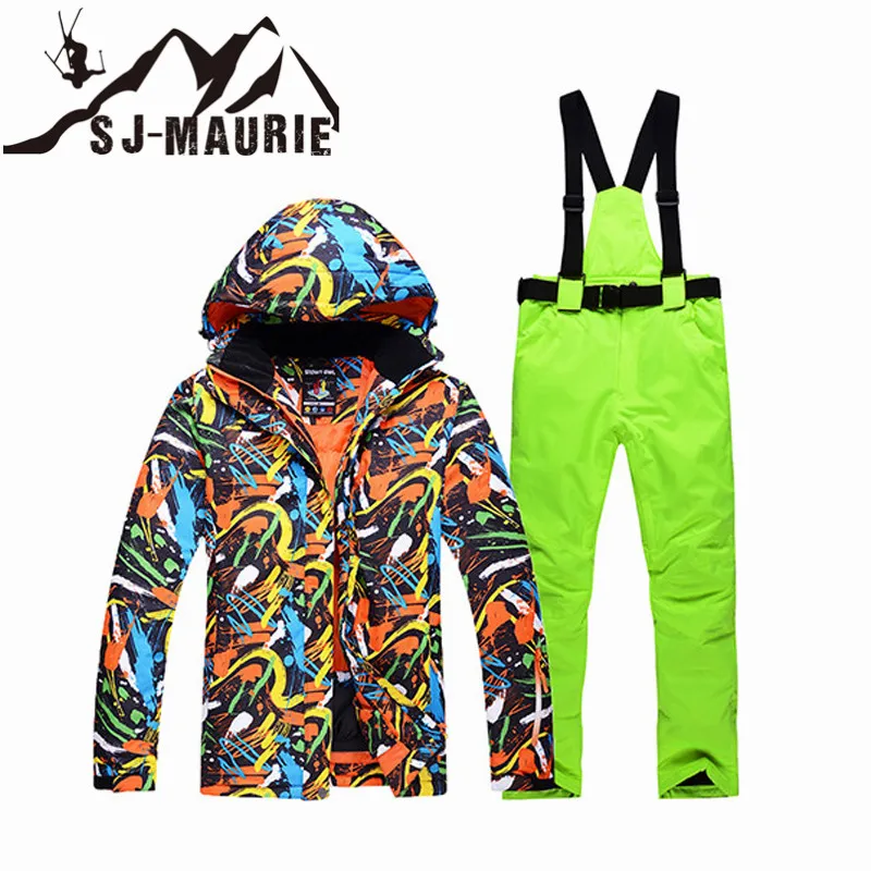 Зимний лыжный костюм, женский бренд, высокое качество, лыжная куртка и штаны для женщин, теплые водонепроницаемые ветрозащитные лыжные и сноубордические костюмы - Цвет: 06