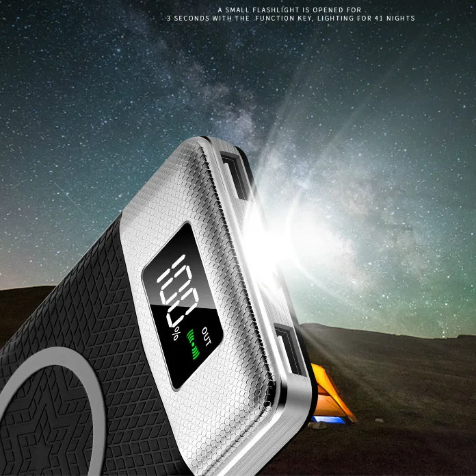 Hot Sale Wireless Power Bank Dual USB Power Bank 30000mAh Wireless Charger Bateria External Portable with LED Light For Xiaomi Hot Sale Wireless Power Bank Dual USB Power Bank 30000mAh Wireless Charger Bateria External Portable with LED Light For Xiaomi