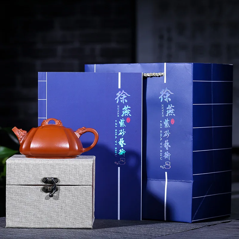 Yixing темно-красный эмалированный керамический чайник Zhu Ni Xu Yan чистый ручной знаменитый чайник дорожный чайный набор агент поколение волос