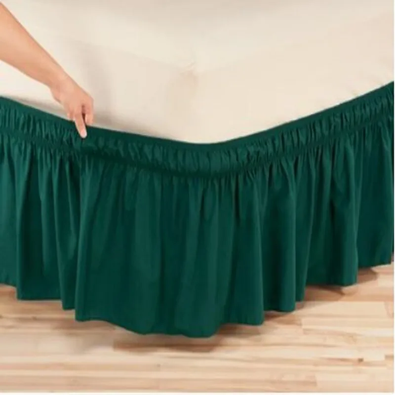 

Free shipping pure color turquoise blue without bed surface elastic band bed skirt bed apron bedspread twin full queen king size