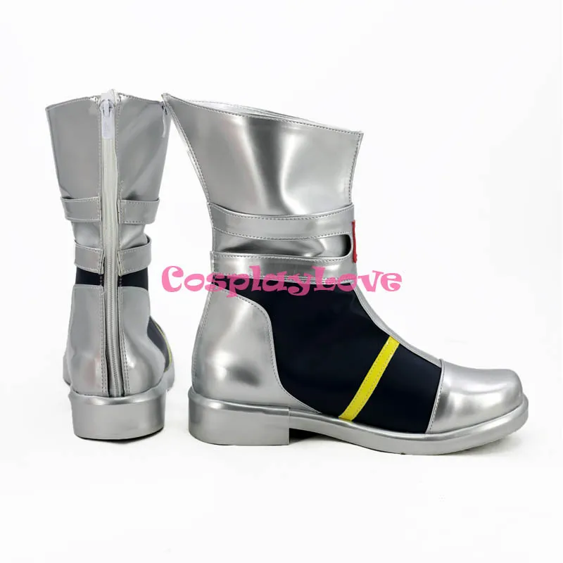 Sword Art Online  Fatal Bullet Ayano Keiko Silica Silver Black Cosplay Shoes Long Boots Newest Custom Made CosplayLove (3)