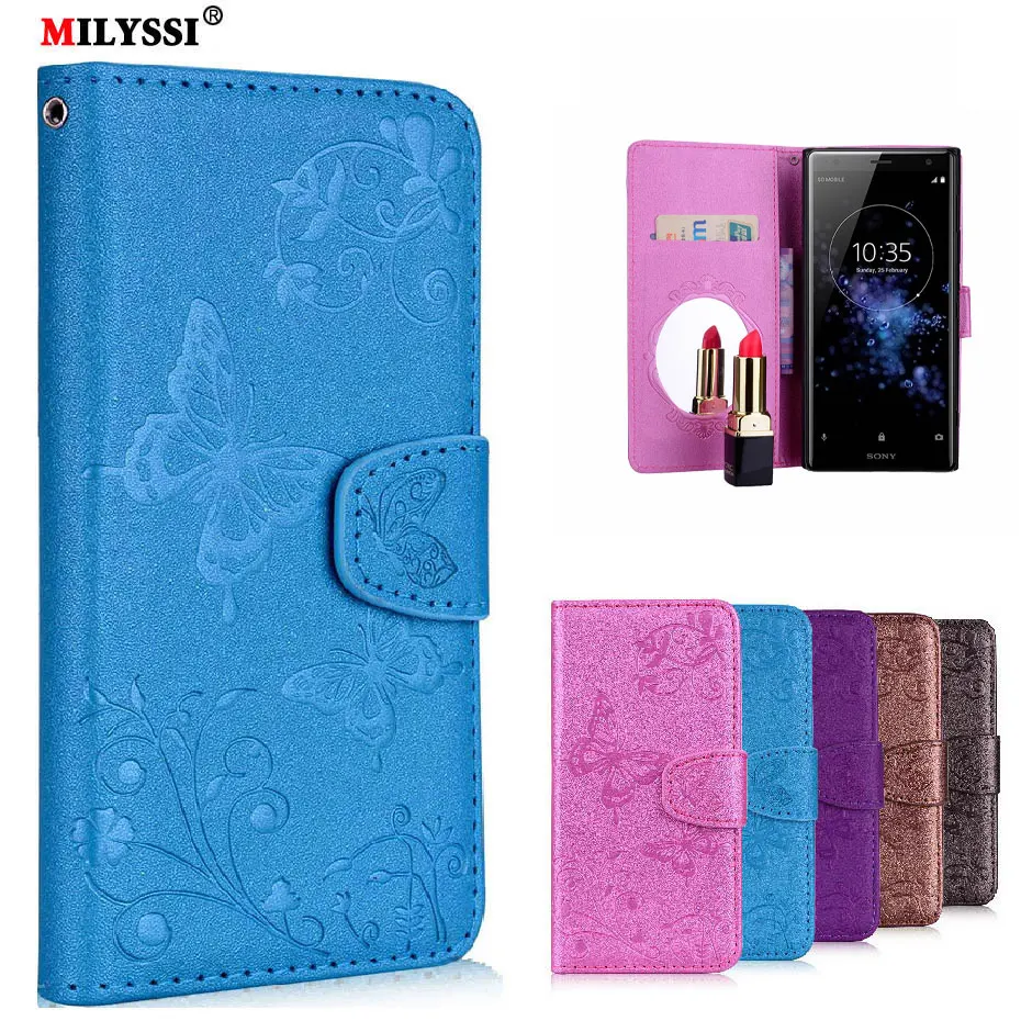 

Milyssi Mirror Case For Sony Xperia xz2 Luxury PU Leather Wallet Flip Cover Case for Sony Xperia xz2 Phone Cover